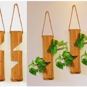 Bamboo Hanging Plant Holder