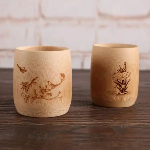 Handmade Bamboo Mug - Natural Eco-Friendly Cup