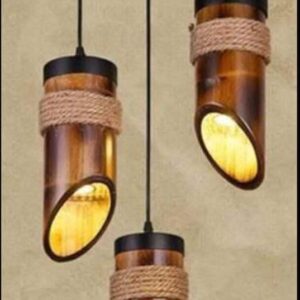Bamboo Pendant Light – Rustic Handmade Ceiling Fixture