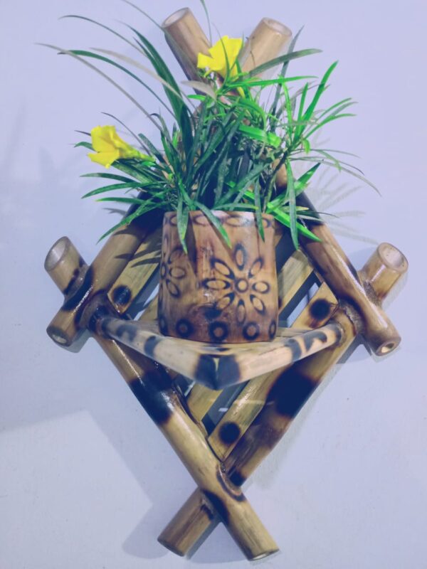 Handmade bamboo flower stand